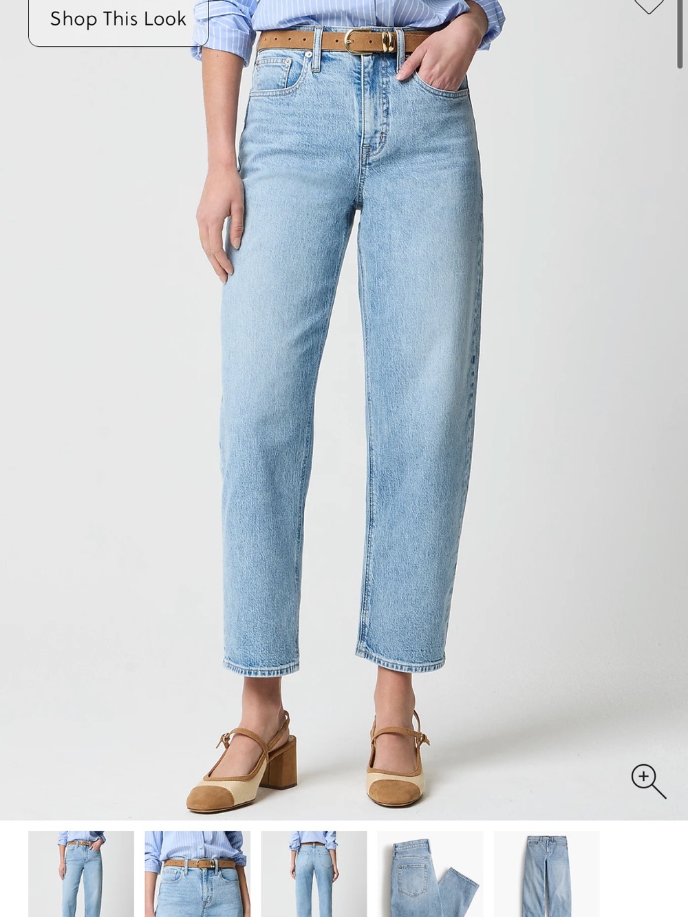 J. Crew Factory Light Wash Barrel Jeans